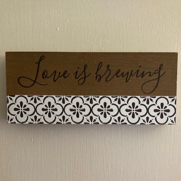 4/$12~Love Is Brewing Wall Hanging - Picture 1 of 9